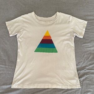 imogene + willie White Tee with Colorful Triangle
